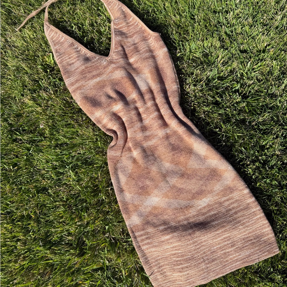 Wild Fable Tan Ribbed Bodycon Dress
